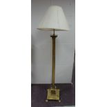 Brass Standard Lamp and Shade