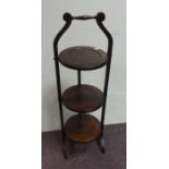 Mahogany 3-tier Folding Cake Stand