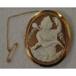 Antique Gold Cameo Brooch