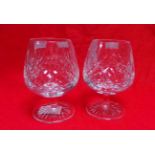 Pair of 2x Stuart Crystal Brandy Glasses suitable for engraving