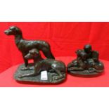 Lot of 2x Pieces of Genesis - Girl with Dog and Pair of Dogs