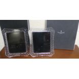 Pair of Waterford Crystal Lismore Pattern 10" x 8" Photograph Frames