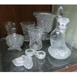 Lot of 9x Pieces of Crystal including 2x Decanters, 3 Vases etc.