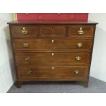 3 over 3 Inlaid Mahogany Inlaid Chest of Drawers