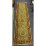 Wool Wine and Gold Carpet Runner