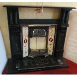 Marble Fire surround and Base with Cast Iron Inset