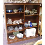 Oak Open Bookcase with Adjustable Shelving