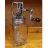 Rare Small Glass Butter Churn