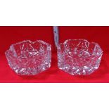 Pair of Old Waterford Crystal Ash Trays