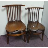 Lot of 2x Mahogany Occasional Chairs with heart shaped seats