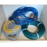 2 Extension Leads and Garden Hose Reel