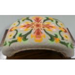 Curved Tapestry Footstool