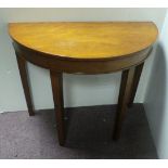 Mahogany Half Moon Hall Table