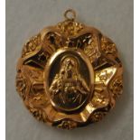 9ct Gold Double Sided Religious Pendant