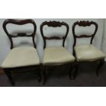 Lot of 3x Victorian Hall chairs