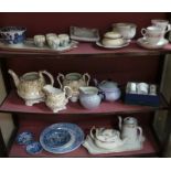 Contents of Cabinet (lot 21) Large Quantity of Delph including Crown Derby Egg Cups, Mailing Milk