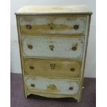 Painted 4 Drawer Chest of Drawers