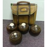 Set of Lawn Bowls in Bag