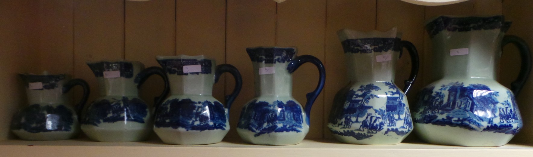 Lot of 6x Graduated Jugs Victoria Ware Ironstone