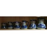 Lot of 6x Graduated Jugs Victoria Ware Ironstone