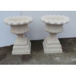 Pair of Scalloped Edge Planters