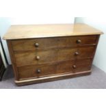 Victorian Mahogany Chest with 3 Graduated Drawers