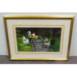 Oil Painting on Board signed DH Leslie "Boys on Parade"