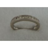 14k Diamond Eternity Ring, I Carat Size O