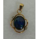 9ct Black Opal Pendant