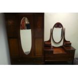 Inlaid Mahogany 2-Piece Bedroom Suite