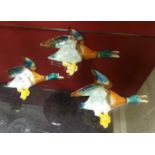 Set of 3x Flying Mallard Wall Pieces (one with damage)