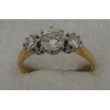 18ct Diamond 3-stone Ring, 1.2 Carat Size Q