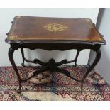 Decorative Inlaid Mahogany Occasional Table