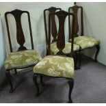 Set of 4x Inlaid Mahogany Dining Room Chairs