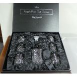 Argyle Crystal Whiskey Decanter and 6x Whiskey Glasses boxed