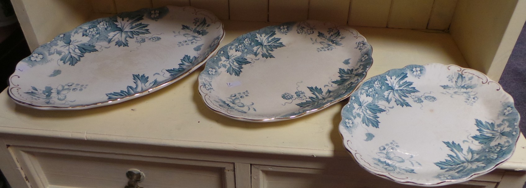 Set of 3x Meat Platters of F & Sons Kent