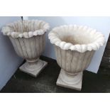 Pair of Concrete Garden Planters