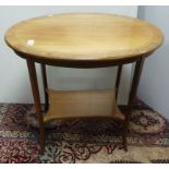 Oval Inlaid Mahogany Window Table