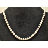 Cultured Pearl Necklet with 18ct Clasp