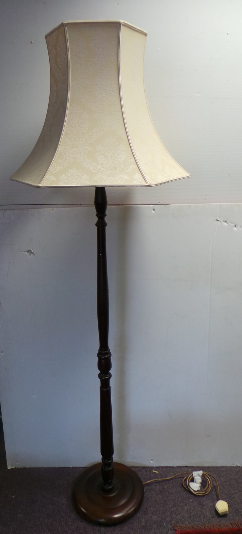 Mahogany Standard Lamp and Shade