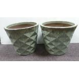 Pair of Pale Green Planters