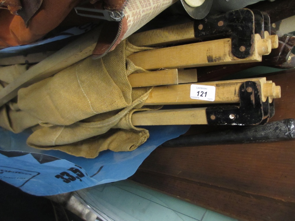 Folding camp bed, two books of wild flowers, boxed dominoes, cribbage board, - Image 6 of 6