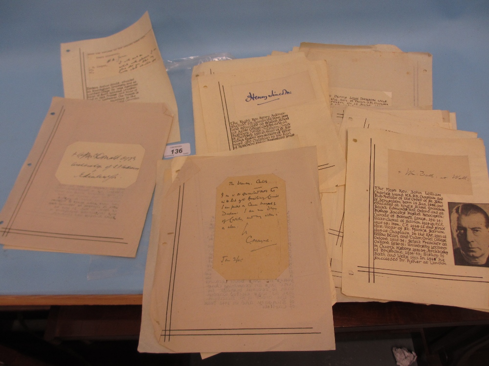 Collection of various handwritten signatures,