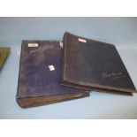Two early 20th Century blue albums containing World War I scenes,