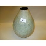 Betty Blandino, baluster form pottery vase, signed with monogrammed impressed mark,