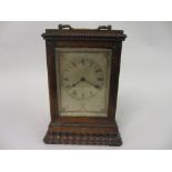 19th Century rosewood cased carriage timepiece,