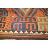 20th Century Kelim rug having all-over geometric design,