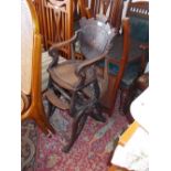 Victorian child's metamorphic high chair / rocking chair