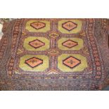 Pakistan rug with two rows of six gols,