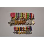 Group of nine World War I and World War II medals awarded to G.W. Morgan, R.N. also with M.B.E.